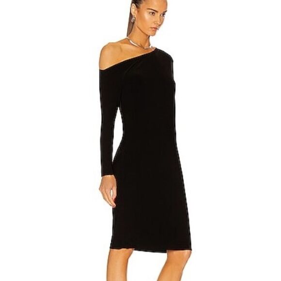 New NORMA KAMALI Drop Shoulder Dress Black Small Revolve - Picture 9 of 13